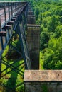 View of the Old Pillars of the Original Railroad Bridge